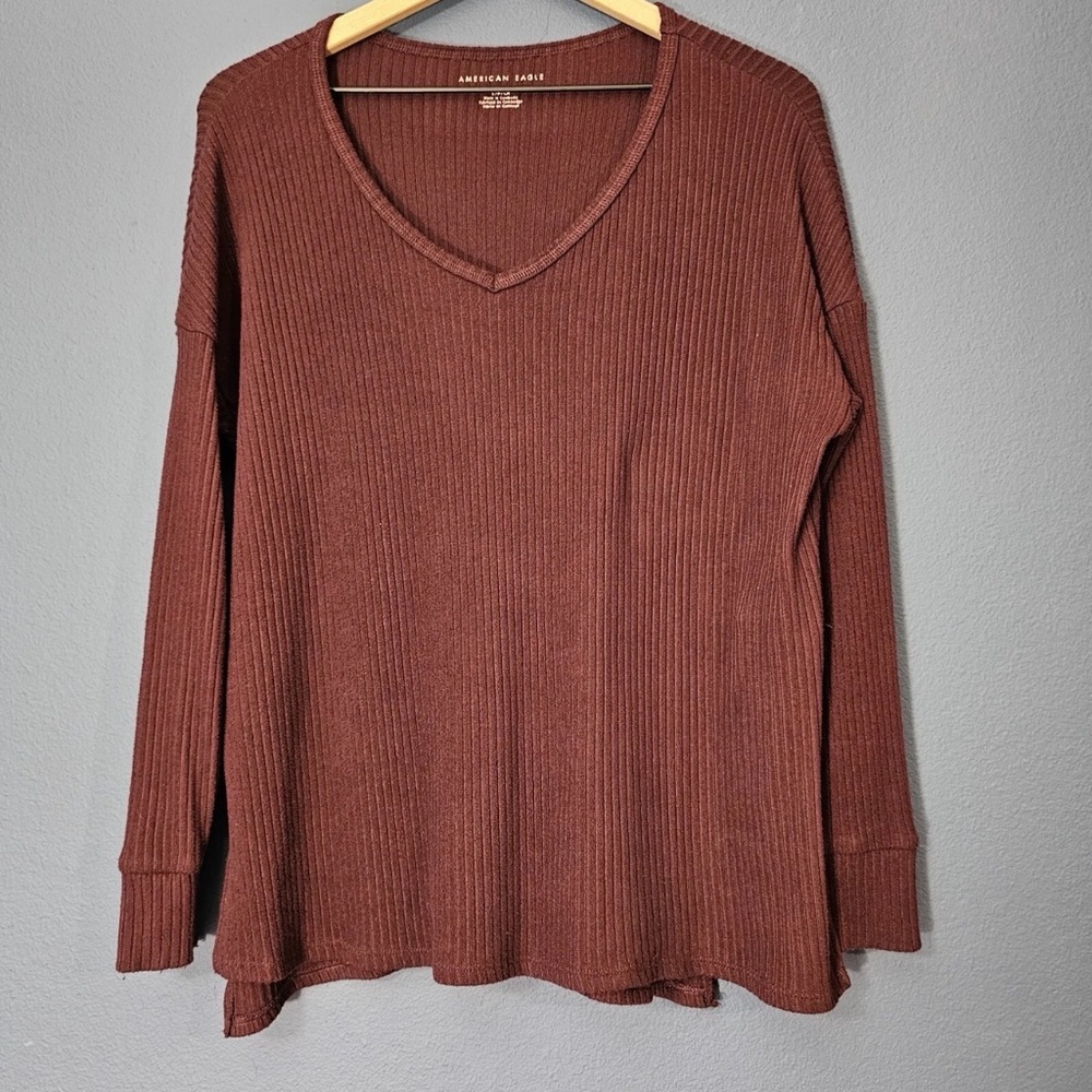 American Eagle - Ribbed V Neck Sweater‎